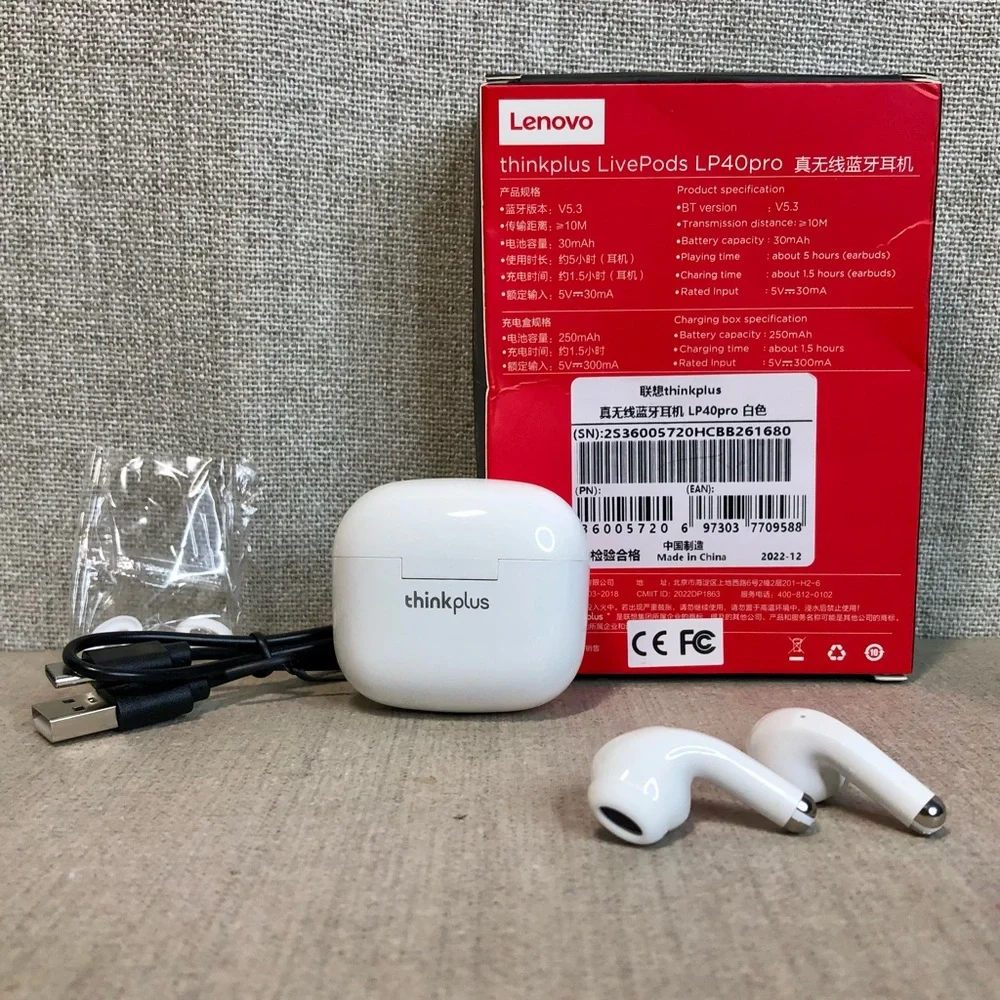 ❤️ LENOVO ❤️ thinkplus LivePods LP40Pro - Picture 6 of 7